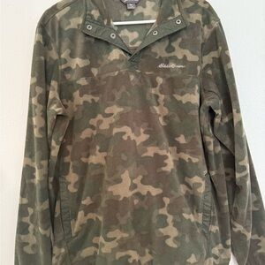Eddie Bauer Green Camo Fleece